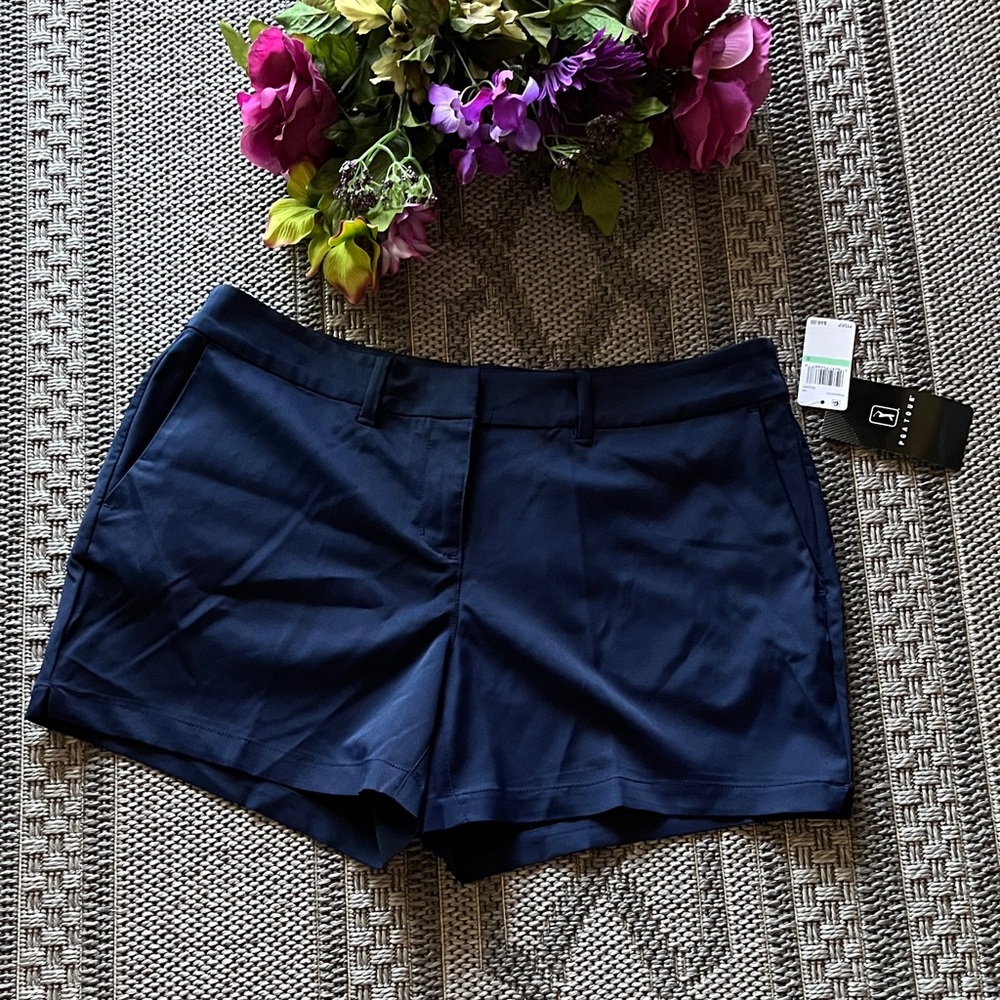 PGA Tour Women's High Waist Navy Golf Shorts Size 8